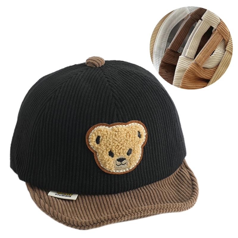 Kreslená kšiltovka Baseballová čepice Dětská kšiltovka Vyšívaná čepice s medvídkem Duck Tongue Cap Zimní dětská čepice Dětská sluneční čepice