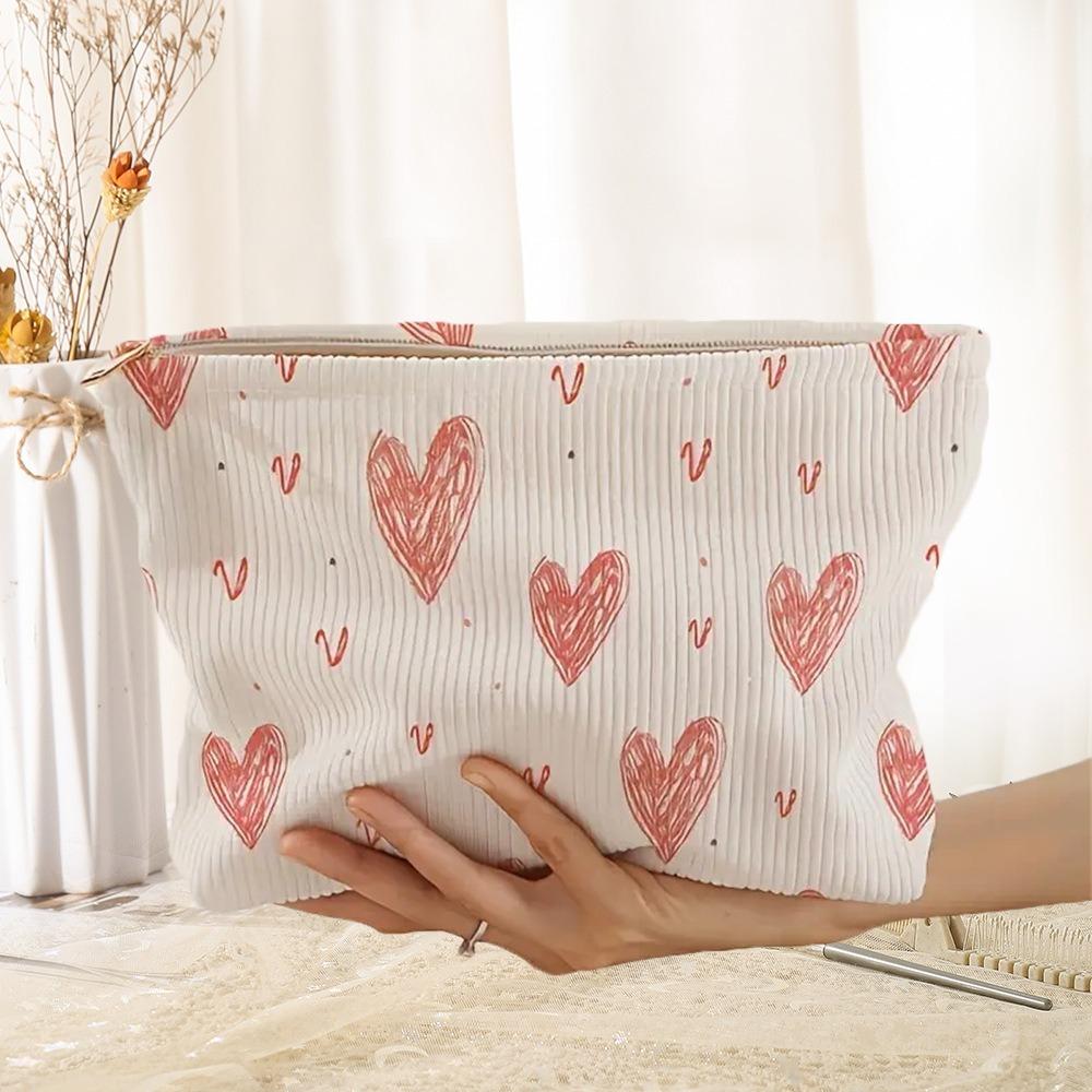 Lip Pattern Printed Makeup Bag Lightweight with Zipper Cosmetic Storage Bag Tiger Cat Frog Leopard Print Clutch Bags Travel