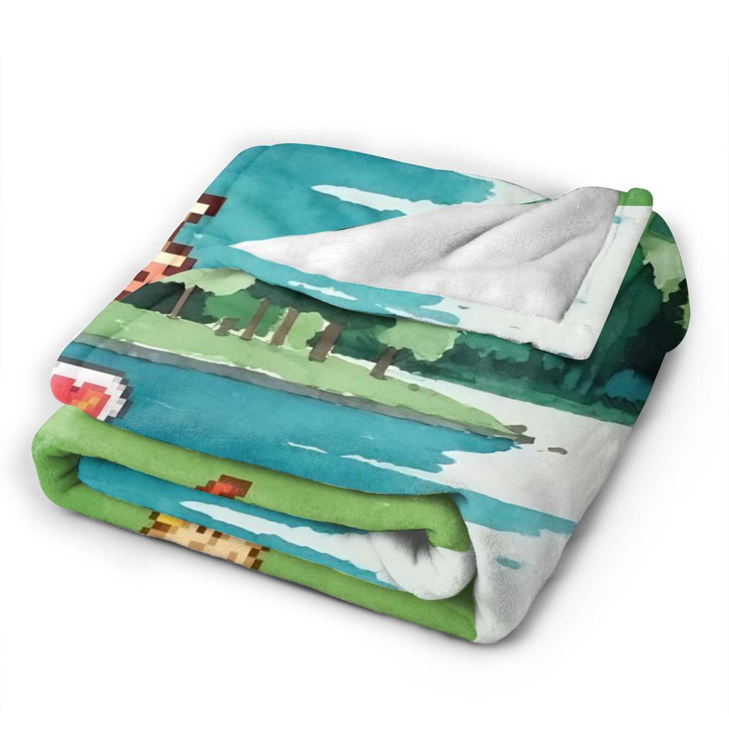 Blanket Camping Stardew Valley Animals Chicken Throw Blanket Flannel Bedspread For Couch Chair Sofa Bed Novelty Sofa Bed Cover