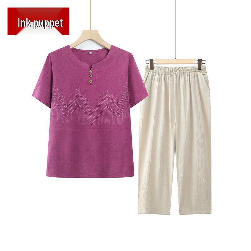 Women s Plus Size Summer Casual Two-Piece Set 4XL