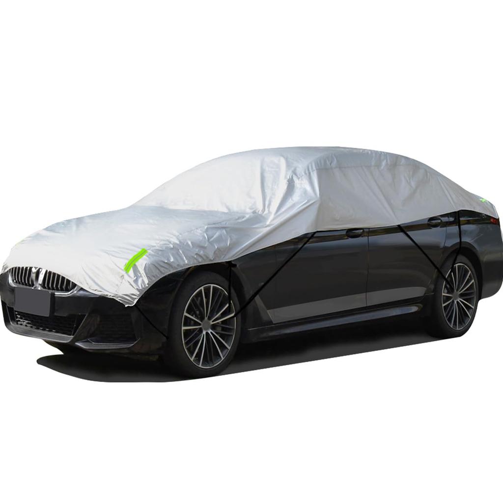 LINFEN Car Half Body Protects Against Leaves and Bird Brushed Spunlace Suitable for All Seasons Car 3L Cover, Cover, Droppings, Backing, Cotton,