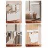 Carbon Steel Invisible Clothes Drying Rack 5 Rods Wall Mounted Hidden Drying Rack Space Saving 60CM Clothesline Pole Hanger