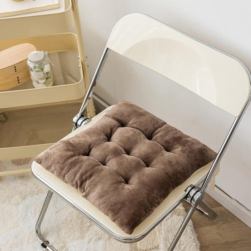 

JINGRUIXIANG Thickened Double-Sided Fleece Office Chair Cushion