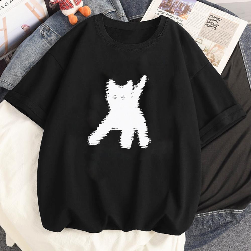 Y2k Casual Tops Female Clothes Girls Korean Fashion Blouse Kawaii Harajuku Streetwear Pet Dogs Cats Graphic Tees Women's T-shirt