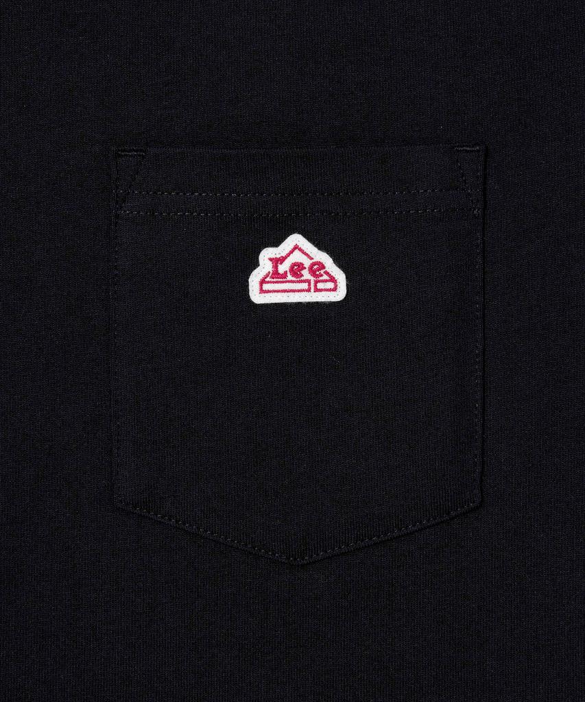 LEE Haus Logo Tasche Kurzarm T-Shirt Schwarz