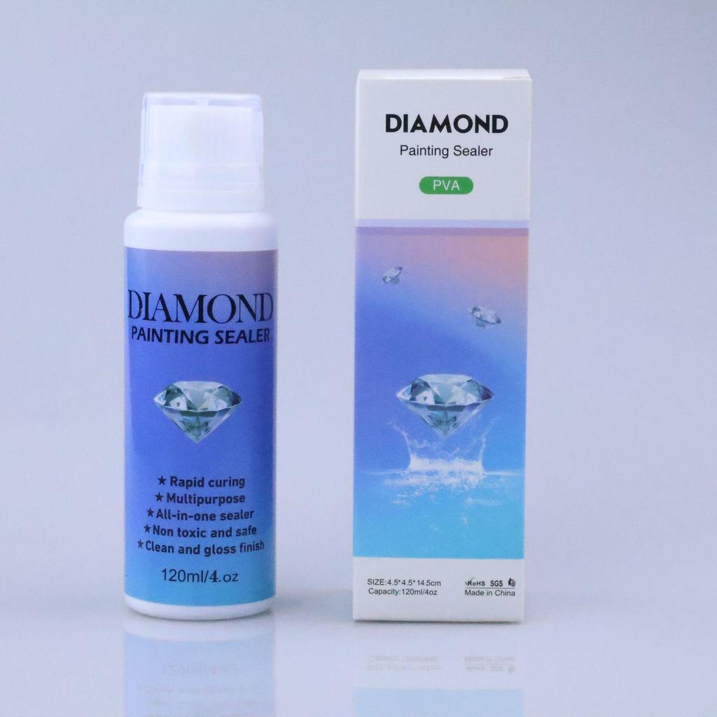 120ml Diamond Painting Glue - Protective Sealant, Anti-Shedding and Anti-Dropping Rhinestone Fixer, Surface Brightener for DIY Projects