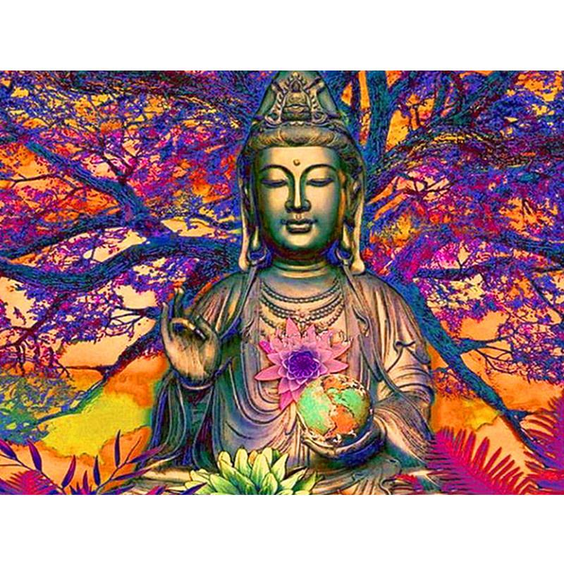 

5D DIY Алмазная картина Будда Чистая Земля Алмазная вышивка Набор для вышивки крестом Полный горный хрусталь Мозаика Домашний декор Square 20x30cm