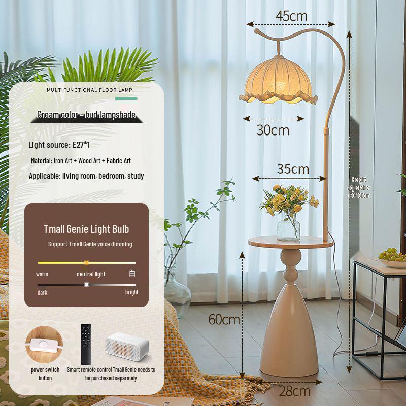 French Floor Lamp: Internet Celebrity Style for Living Room, Bedroom, or Sofa Side; Integrated Atmosphere Lighting.