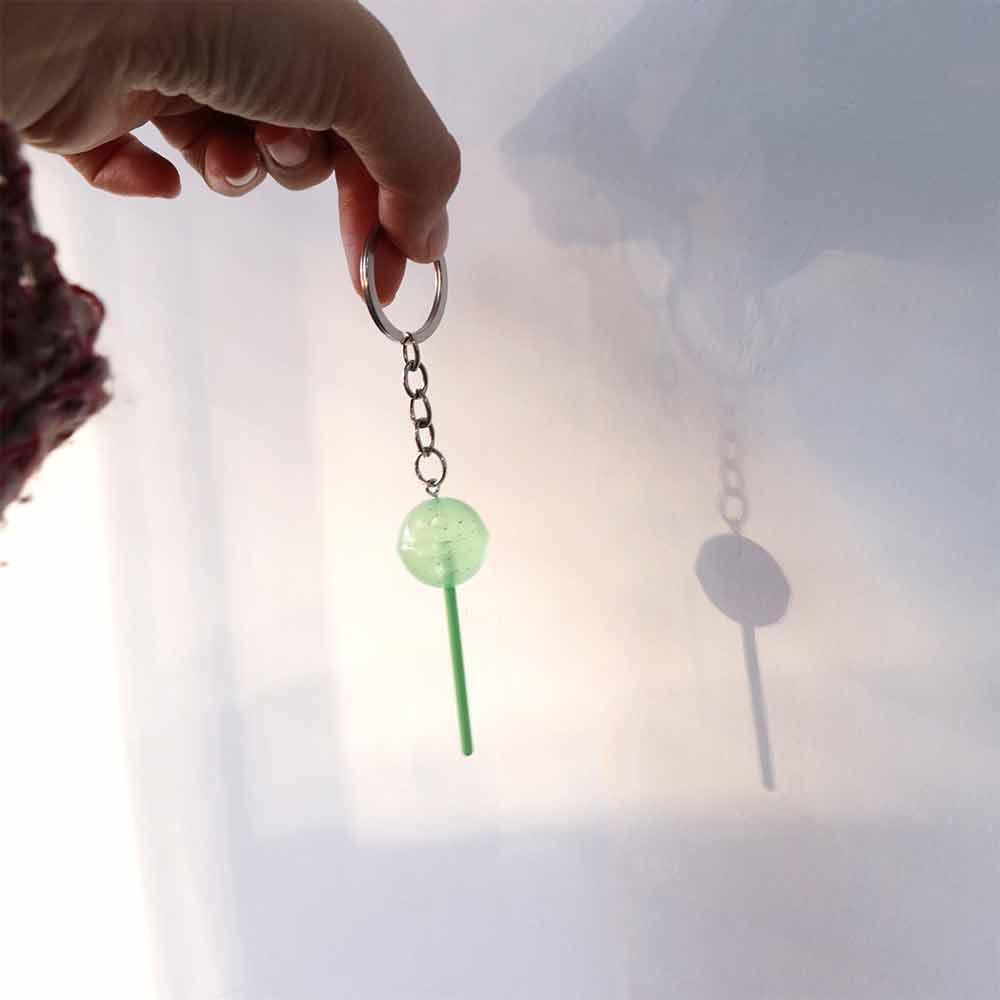 3D Food Lollipop Keychain Jelly-colored Candy Key Rings Simulation Lollipop  Handbag Pendants