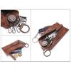 Genuine Leather Key Case Casual Multi-Hook Compact