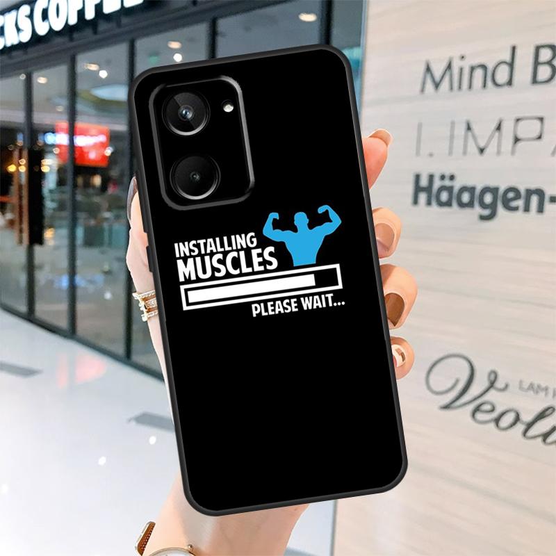 Bodybuilding Gym Fitness Quotes Case For Realme 15 Pro 12 11 13 14 Pro Plus GT6 GT7 C55 C51 C53 C25 C63 C61 C65 C67 C71 C75
