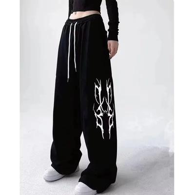 Pantaloni della tuta Americani Larghi Dritti Stampati Hip Hop Jazz Dance Asciugatura Rapida Gamba Larga Casual Stile Pigro Sportivi