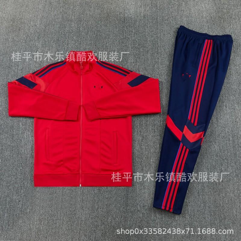 AJ Tracksuit Set Long Zip Football Training Suit No Team Men Women Sportswear