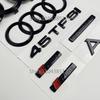 hot A7 4-Ring logo ABS Black Car Hood Front Bonnet Grill Rear Trunk Emblem Badge Sticker A7 mark 30TFSI 40TFSI Quarrto Emblem