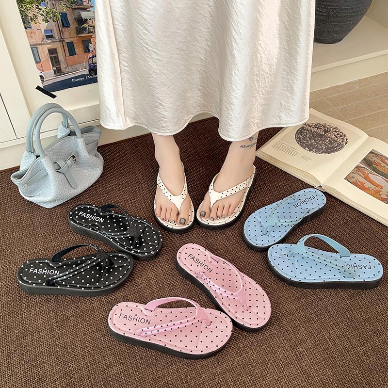 Polka Dot Thick-Soled Women's Outdoor Non-Slip Beach Sandals (2026 Summer Collection)