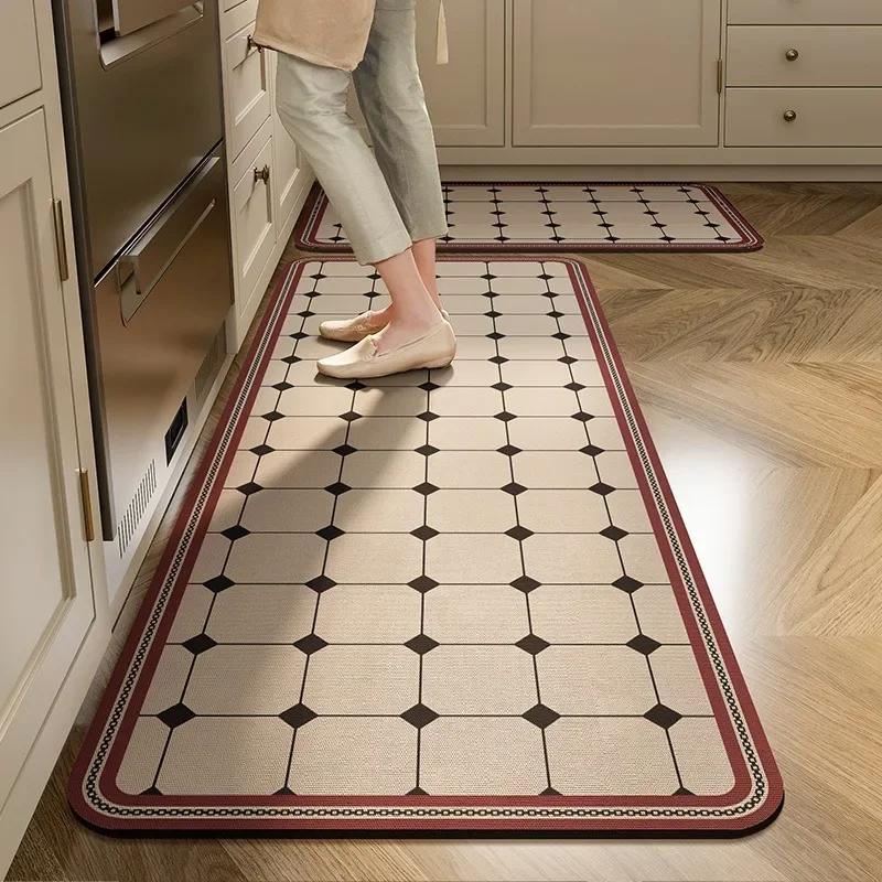 Kitchen Carpet Non-slip Floor Mat Diatom Mud Water-absorbent Area Rugs Long Home Decoration Modern Luxury Rug Absorbent