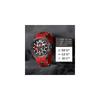 Men's Analog Quartz Watch with Date Function, Silicone Strap, 3ATM Waterproof, Casual Style Red