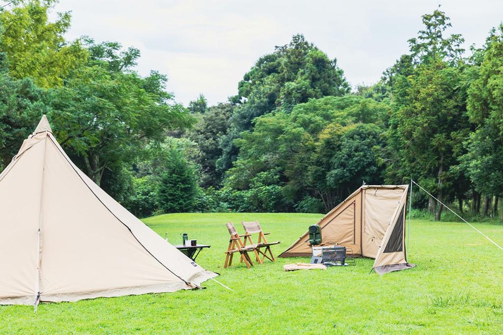ogawa Outdoor Camping Tasso Mesh Screen Heptagon Sand Beige X Dark Brown 3511