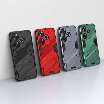 Para Poco M6 Case para Xiaomi Poco M6 4G Capa 6,79 polegadas Punk armor Suporte de borracha dura à prova de choque para Xiaomi Poco M6