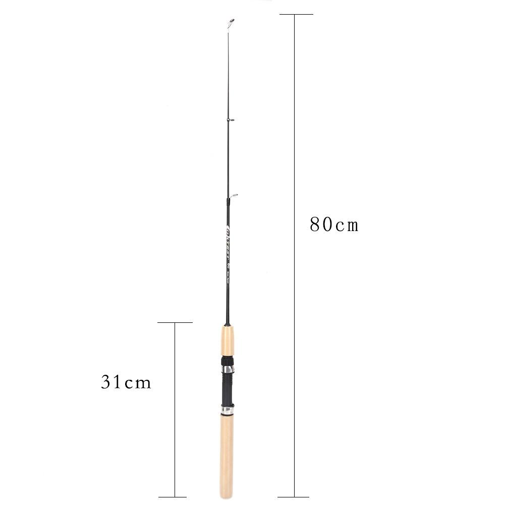 Mini Telescopic Ice Fishing Rod Portable Carbon Fiber River Shrimp Carp Fishing Pole for Winter Fish Rods Tackle 60/80/100cm
