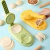 2PCS Lightweight Efficient 2 in 1 Dumpling Maker Plastic Labor-Saving Dough Presser with Handle Dumpling Skin Maker DIY