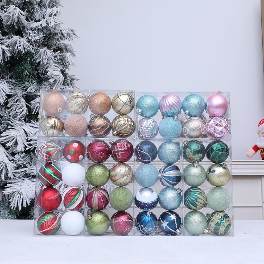 Shatterproof Painted Christmas Ball 6cm Christmas Baubles Christmas Hanging Ball  Home Xmas Decor