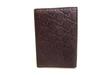 Authentic GUCCI Guccishima GG Leather Dark Brown Passport Holders #a214  Refurbished