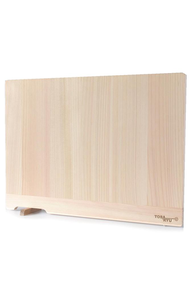 Tosa Ryu TOSARYU SHIMANTO HINOKI Thin and Lightweight Hinoki Cutting Board with Stand (Medium) 35x25.4x1cm, Made In Japan