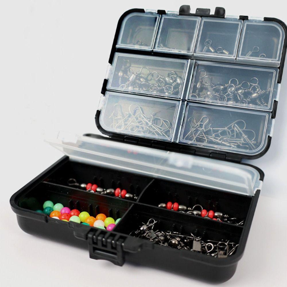 Lure Storage Box Fishing Tackles Box Swivels Clips Fishing Hooks Set Box Hook Case