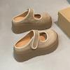 Campus style bag head drag women's outer wear 2025 spring new retro versatile small man height increase thick bottom half slippers