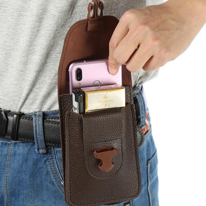 

Мужской чехол на пояс для мобильного телефона коричневый