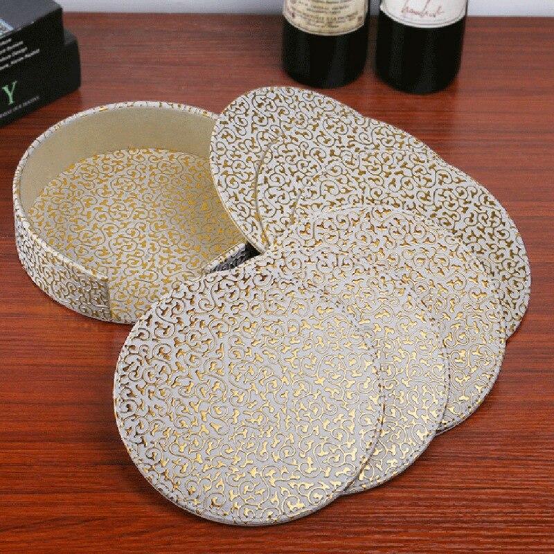 Lot De 6 Dessous De Verre Bohème En Coton - Antidérapants Absorbants Avec Support