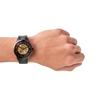 Fossil Townsman Men's Automatic Watch with Mechanical Movement and Skeleton Dial, Black.