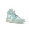 Air Jordan 1 Mid Light Dew Women Sneakers Blue Sail Muslin BQ6472-132