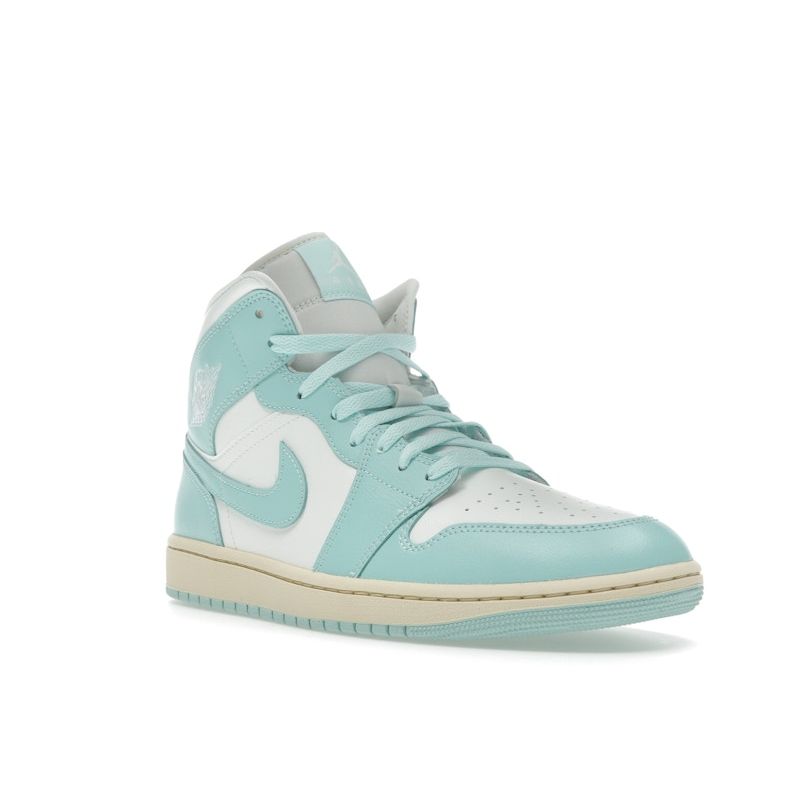 Air Jordan 1 Mid Light Dew Women Sneakers Blue Sail Muslin BQ6472-132