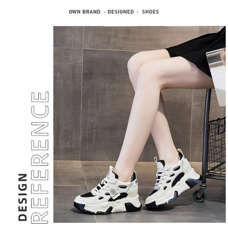 Women's Shoes Daddy Shoes, Mid-top Hundred Comfortable Muffin, Thick Bottom Within The High Casual Shoes