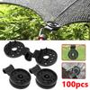 100 Pcs Reusable Garden Clamp Sun Shade Clips Portable Plastic Round Fixing Net Accessory For Outdoor Fishing / Fiking / Picnics
