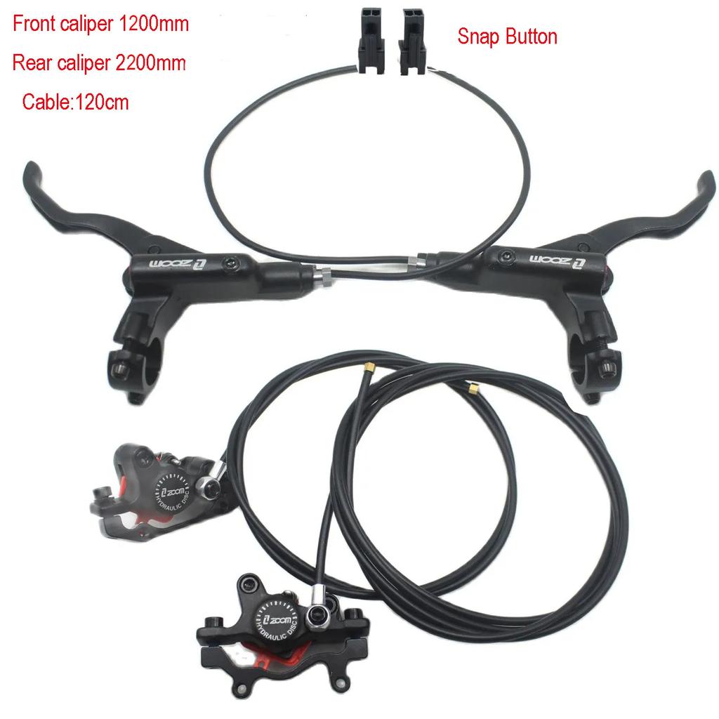 ZOOM Bike Electric Scooter Power Off Control Oil Hydraulic Disc Brake Caliper 2200 1200mm for Zero 10X 11X KUGOO G Booster G1