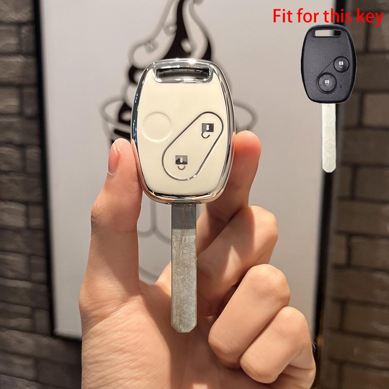 Husa pentru chei de mașină din Tpu cu 2/3 butoane pentru Honda Fit CIVIC JAZZ Pilot Accord CR-V Freed Freed Pilot StepWGN Insight Protector