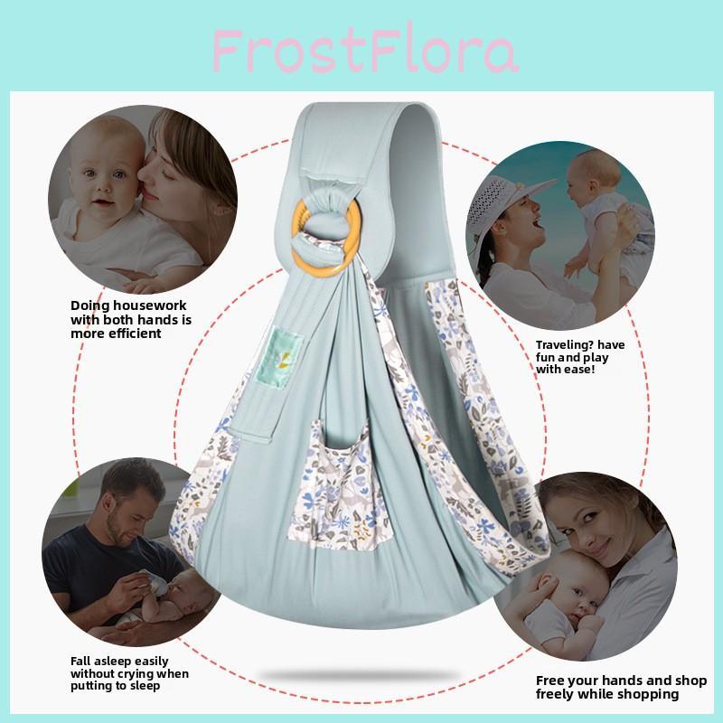 Baby Wrap Carrier With Adjustable Single Shoulder Strap For Infant And Toddler Use