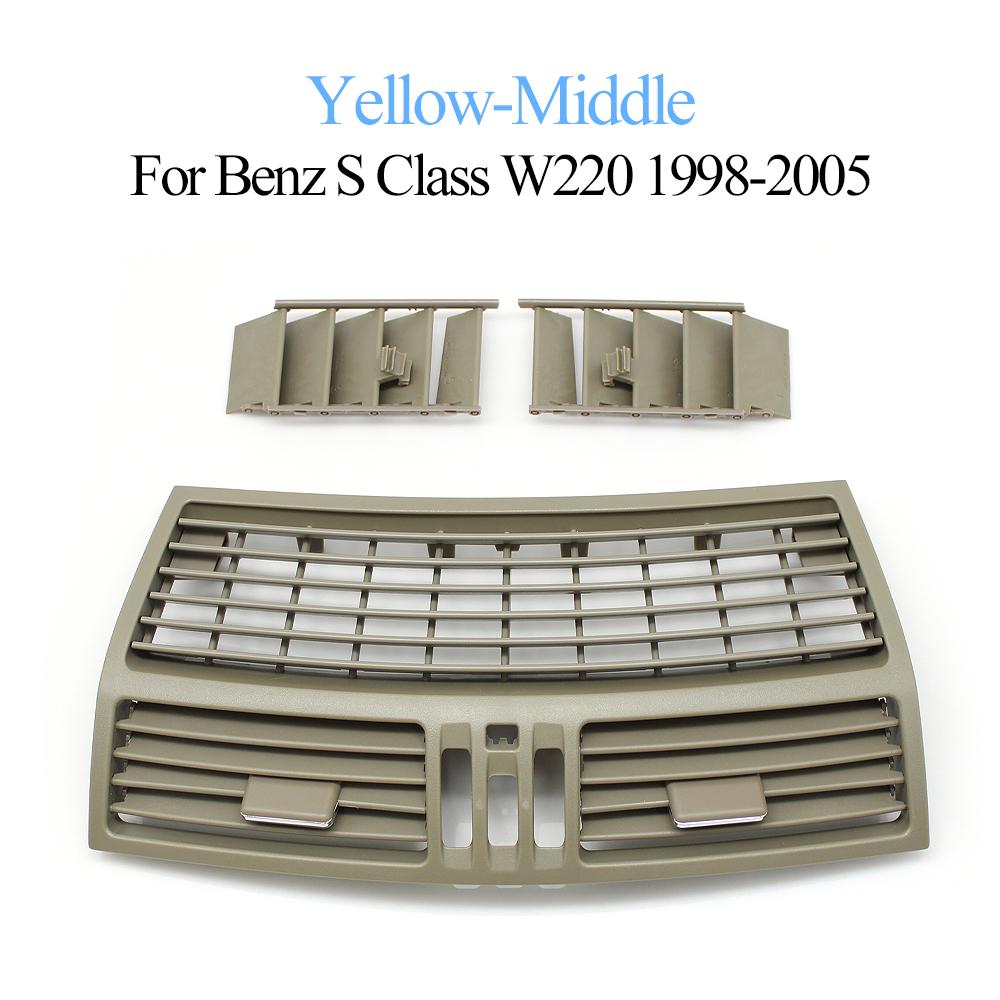 Car Front Dashboard Left Right Middle AC Vent Grille Outlet Panel Cover For Benz 1998-2005 S Class W220 2208300154 2208300254
