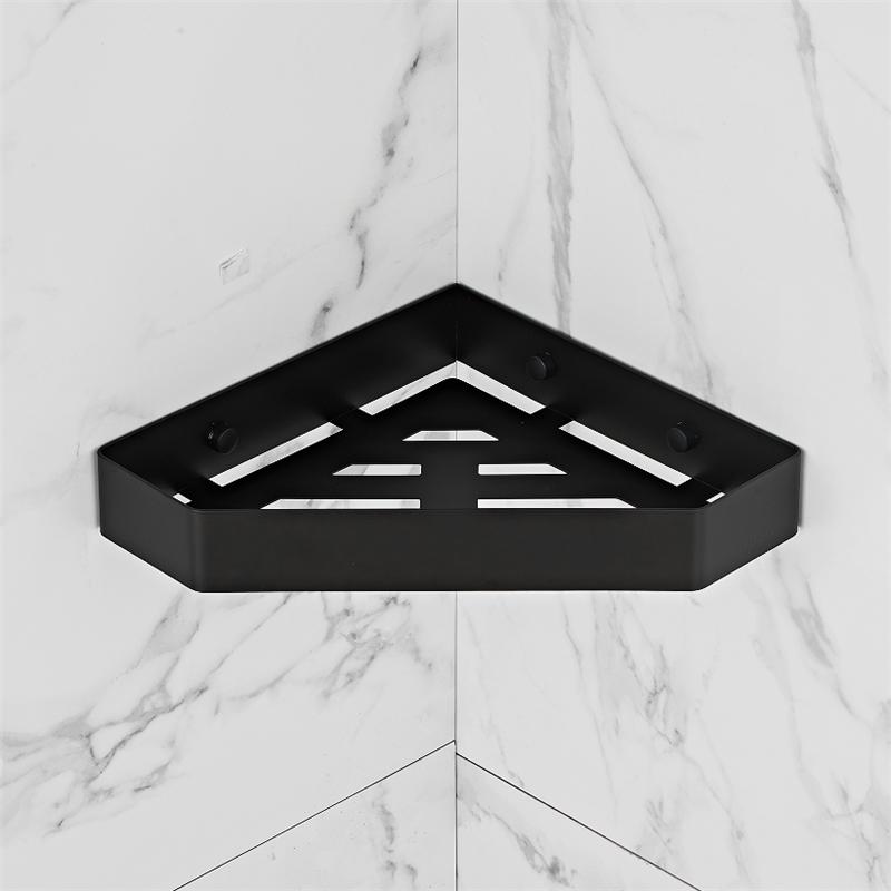 

Полка для ванной Хром Полка для душа из нержавеющей стали Черная Угловая полка для ванной Настенный Серый Держатель для хранения на кухне