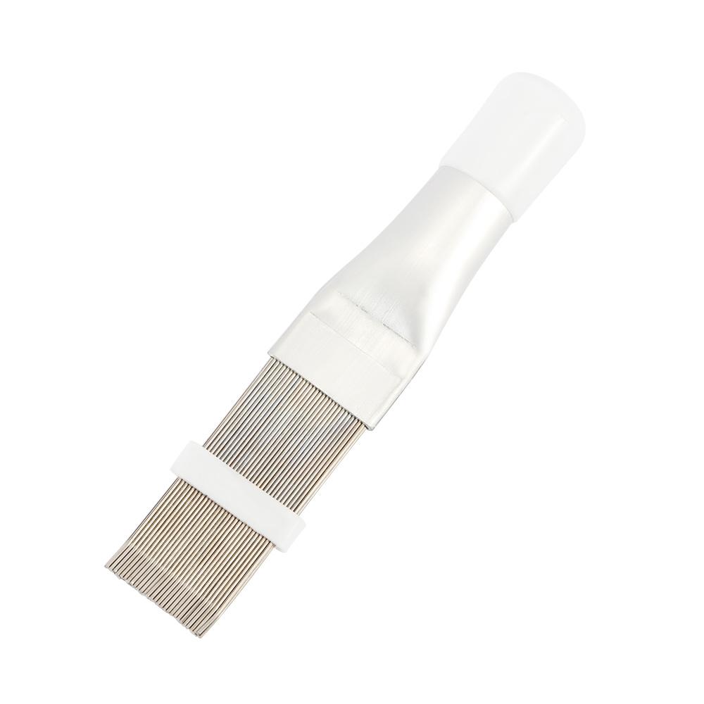 Универсальный инструмент для очистки радиатора и конденсатора Ремонтный инструмент Гребенка-щетка для сот серебряный
