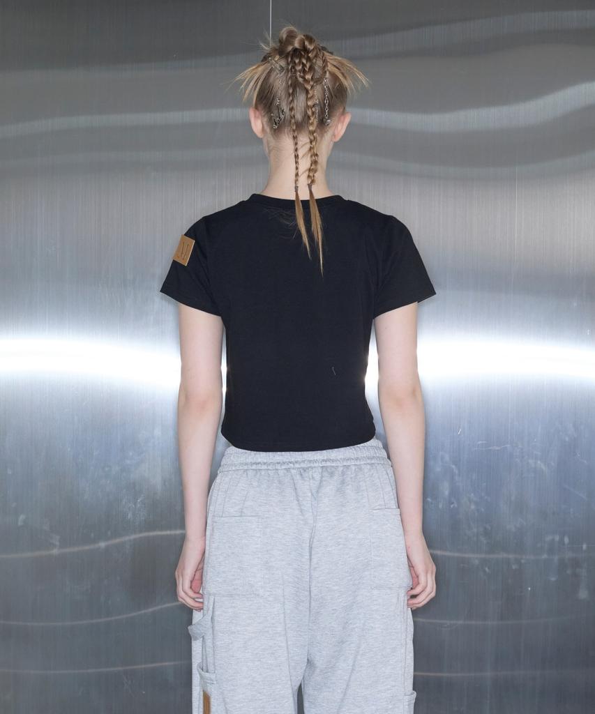 Mucent Leather Point Signature Short Sleeve Tee