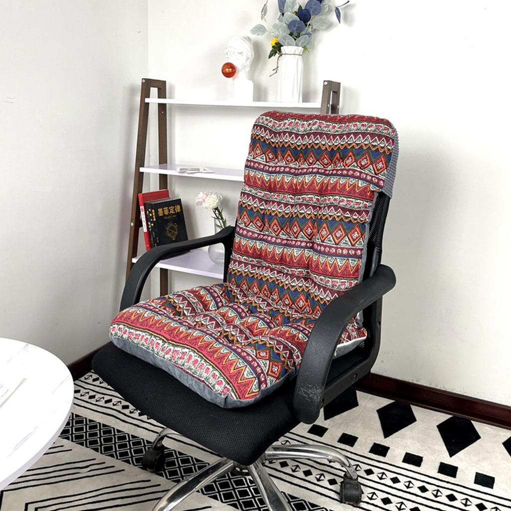 Soft High Back Chair Cushion with Elastic Straps for Garden Patio or Office Seating 40x80CM
