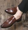 Small Leather Shoes Lazy Pointed Hair Stylist British Block Business Dress Casual Shoes