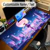 Großes MauspaddSailor Moon Benutzerdefinierter Name Text Personalisierte Schreibtischmatte Rutschfeste Gaming-Matte