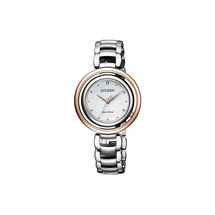 

Citizen Eco-Drive Series Waterproof 50 M Quartz Watch Women watches White EM0668-83A Silver
