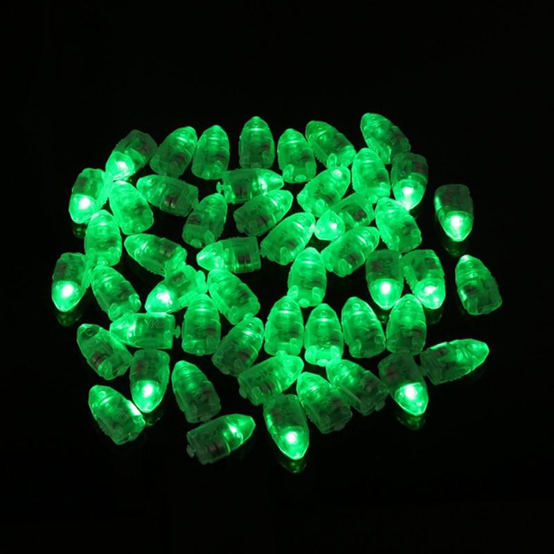 

Cool 10pcs Home Party Decor Lot Of Bullet Head Shaped Led Balloon Lights зелений