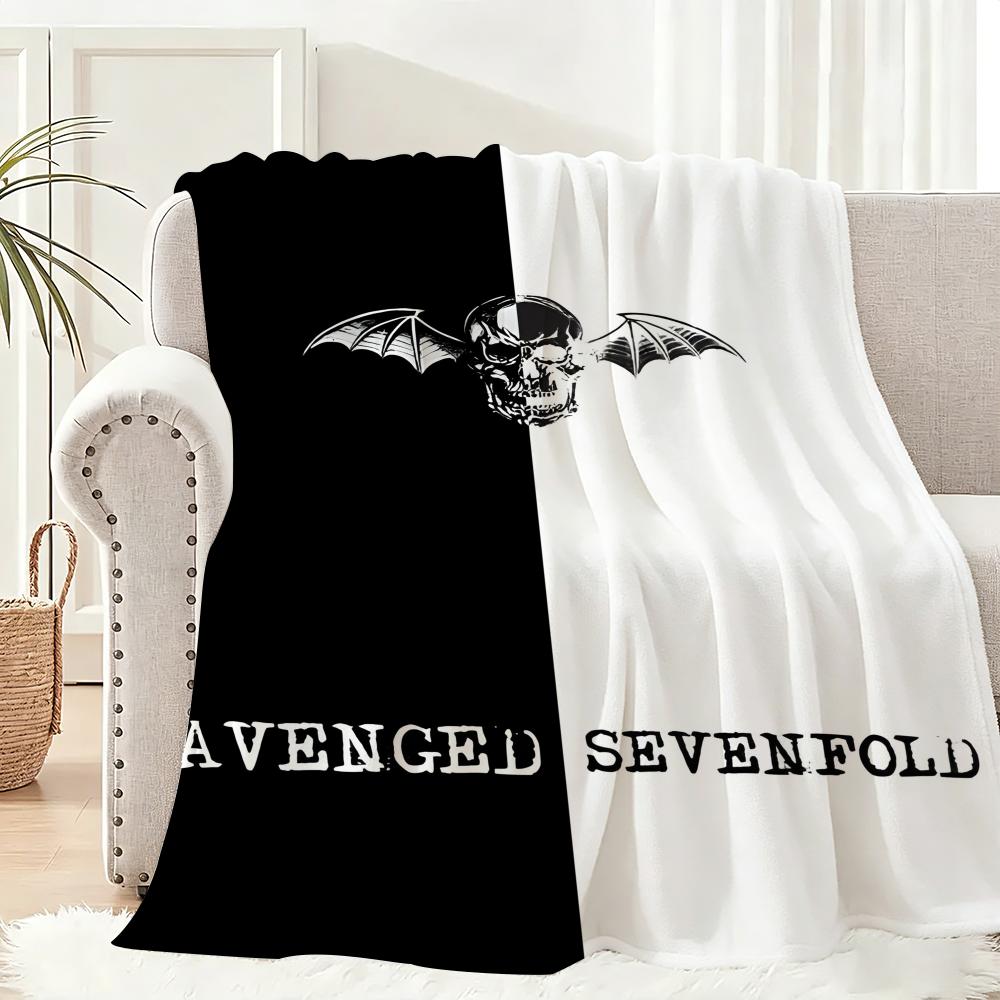 Band A-Avenged Sevenfold Throw Lightweight 240G Flannel Blanket Soft Skin-Friendly For Summer Cooling